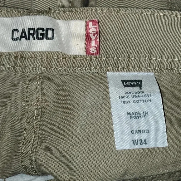 Levi's Workwear Cargo Pockets 100% Cotton Outdoor Flat Front Men's Size 34 - Picture 13 of 16